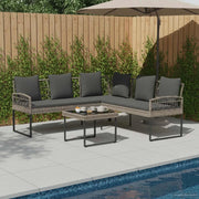 Set di Divano da Giardino con cuscino 2 pcs Grigio
