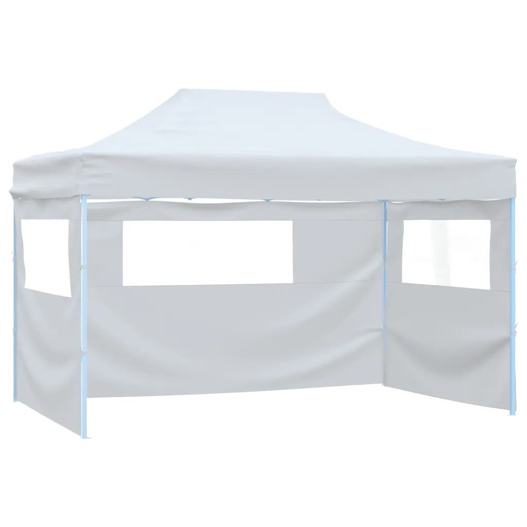 Tendone per Feste Pieghevole con 4 Pareti 3x4,5 m Bianco cod mxl 39829