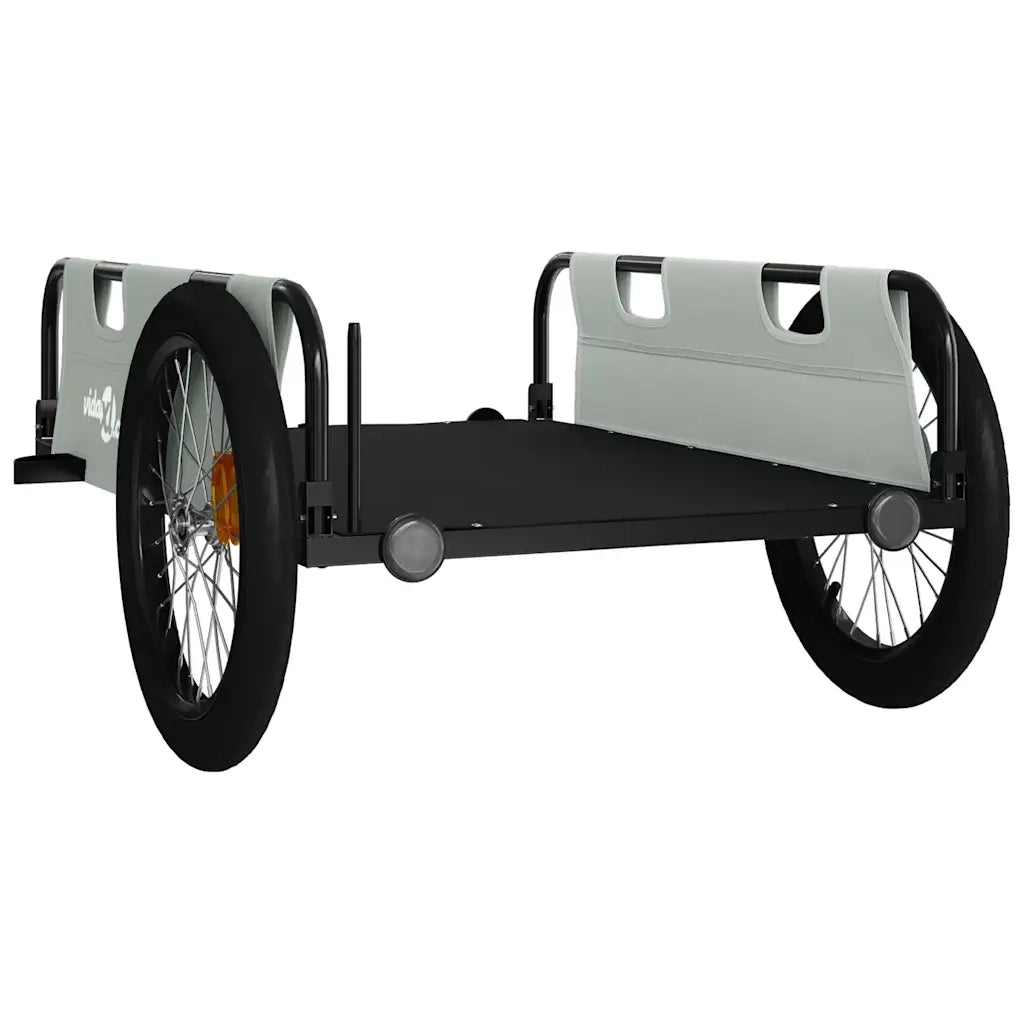 Rimorchio da Bici Grigio e Nero in Tessuto Oxford e Ferro CFW6379217