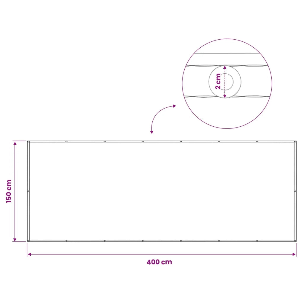 Schermo di Privacy per Balcone 150 x 400 cm 42036472