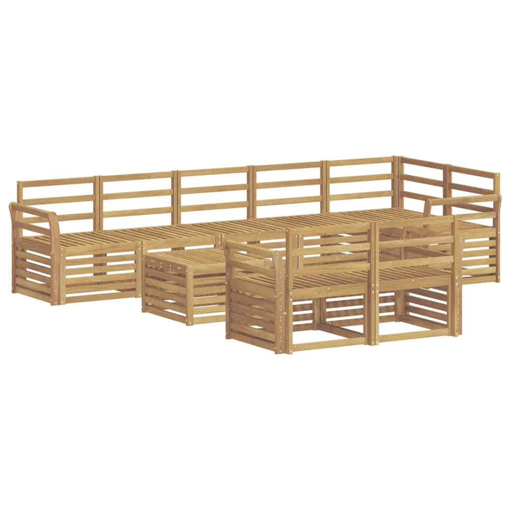 Set di divani da esterno 9 pcs Bianco 59 x 59 x 37 cm 3392074