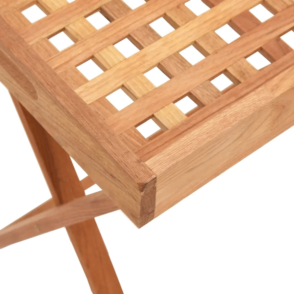 Tavolo a Vassoio Pieghevole 52x36x56,5cm Legno Massello di Noce 350349