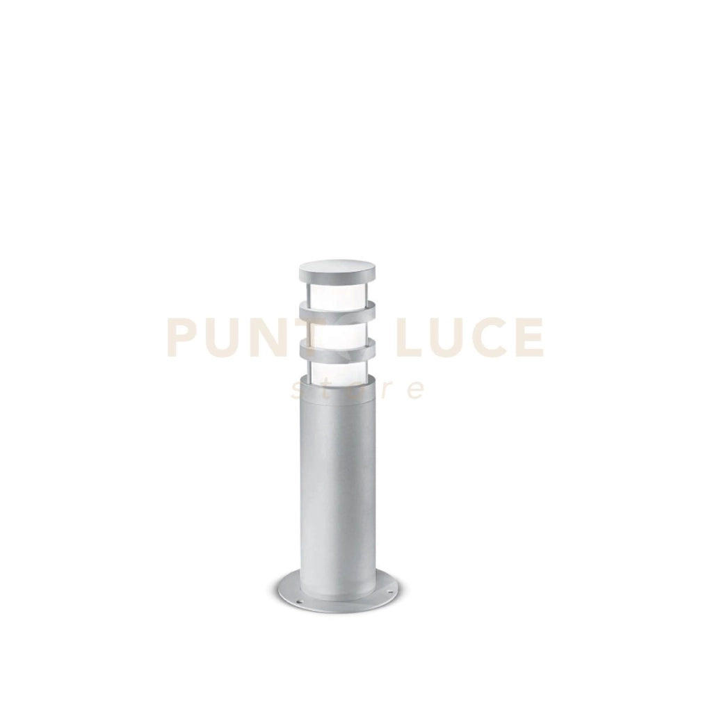 GES013-  PALETTO DA ESTERNO COLORE GRIGIO ALLUMINIO 1 LUCE ATTCCO E27 40CM IP54