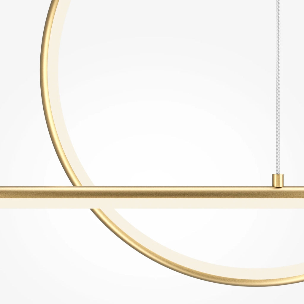 Maytoni Lampadario Sospensione Moderna Halo 2 luci LED integrato ottone alluminio
