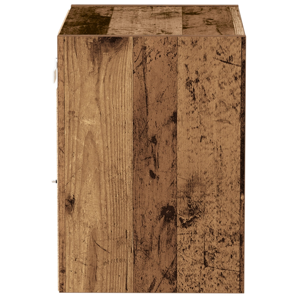 Mensola Galleggiante 2 pz Legno Vecchio 40x28,5x40 cm Legno Ingegnerizzato
