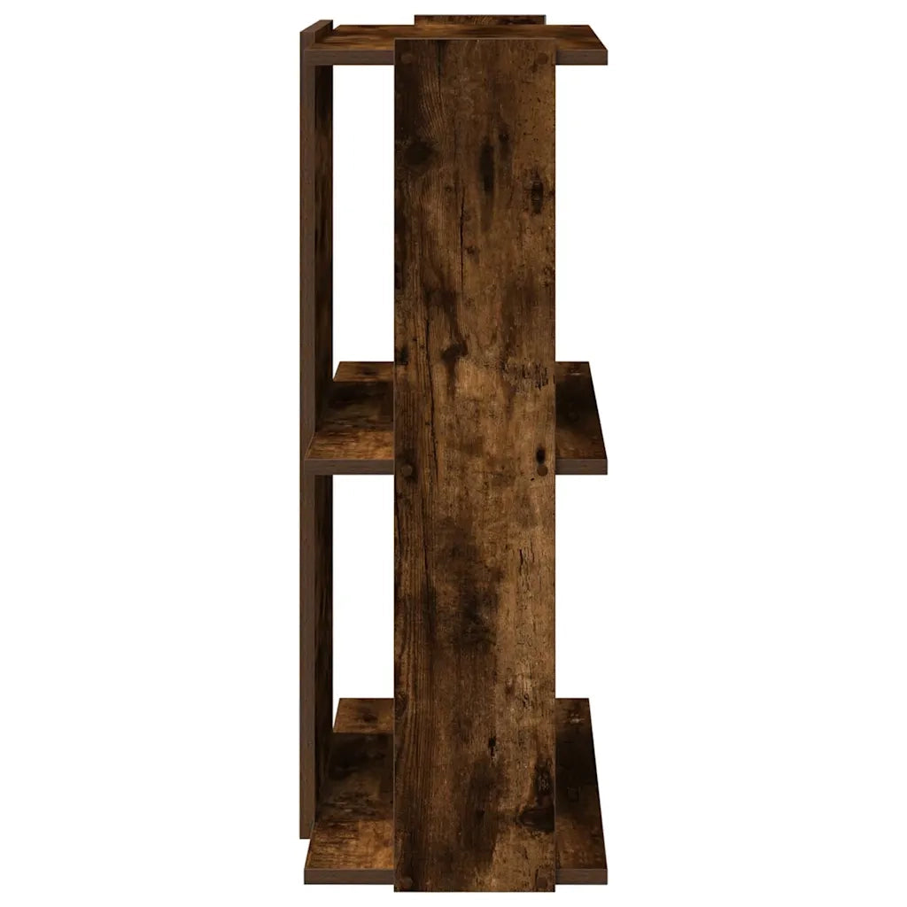Libreria a 3 Ripiani Rovere Fumo 60x30x80 cm Legno Multistrato 860260
