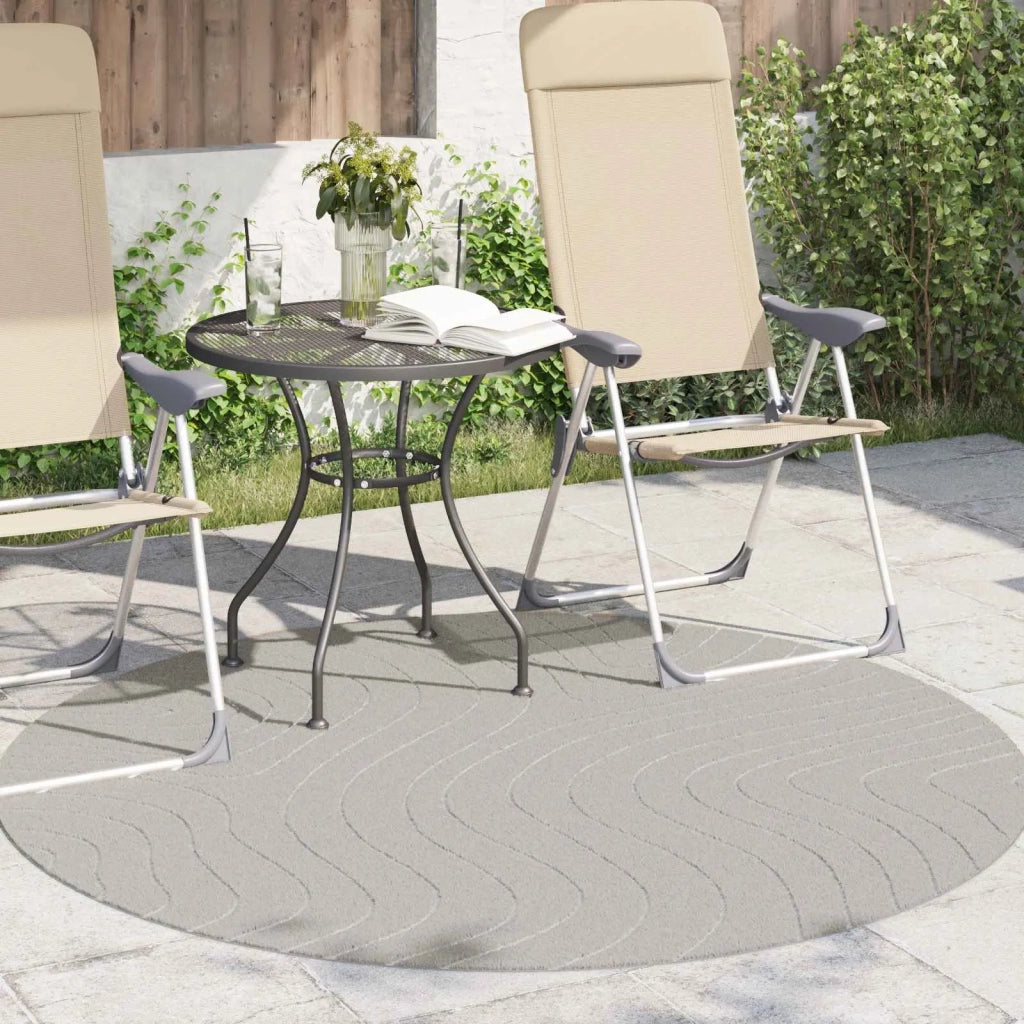 Tappeti per area Rotondo PALMERAS Crema Ø 160 CM Poliestere 42022633