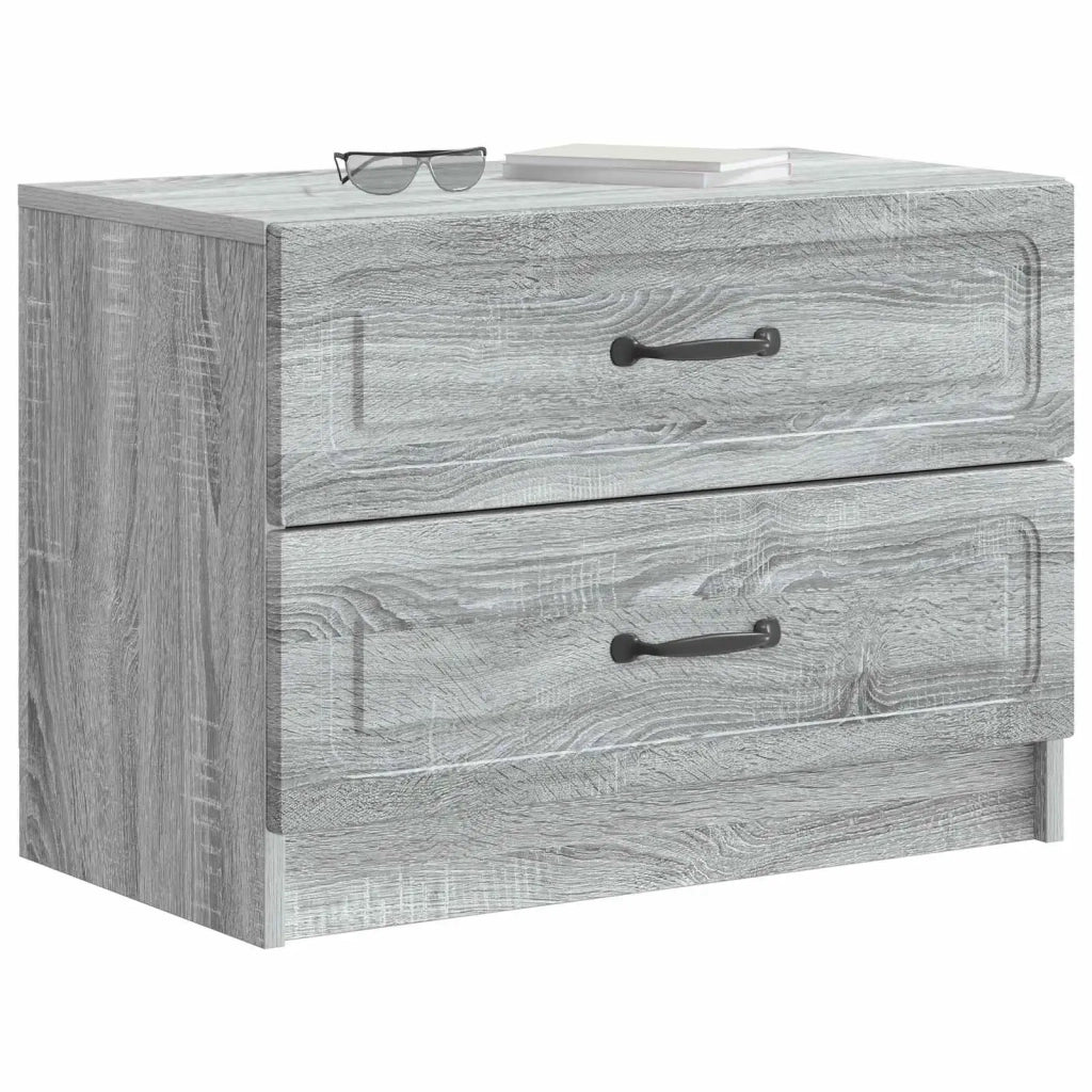 Armadio da Notte con cassetto Grigio Sonoma 62 x 34,5 x 44,5 cm