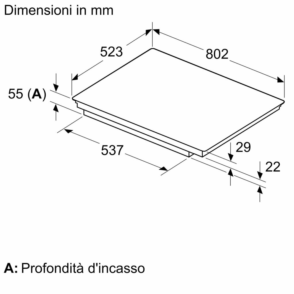 Bosch Serie 6 PVS845HB1E Piano cottura a induzione 80 cm Nero, con profili