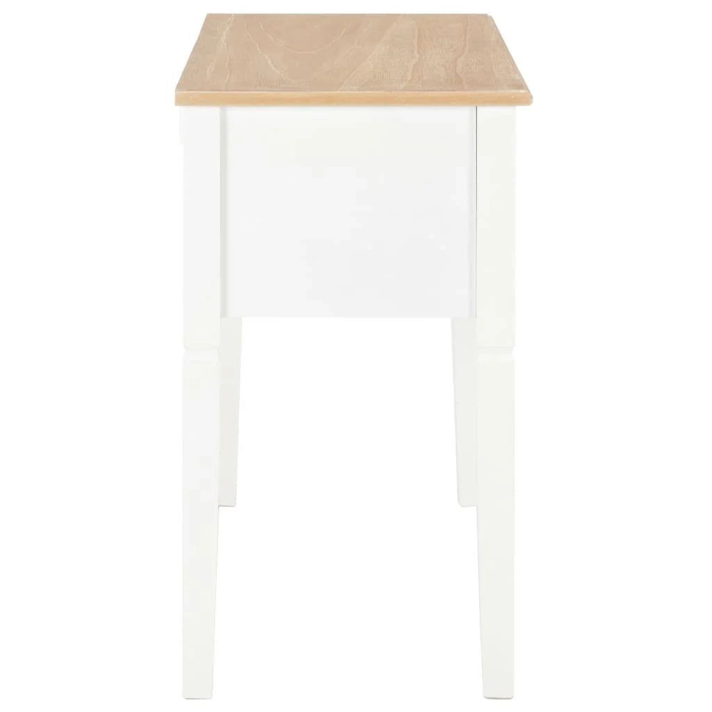 Scrivania per computer/tavolo da lavoro/mobile in legno bianco 109,5 cm 0502114