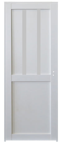 Blocco Porta Officina 2 Pannelli Bianco H204 x L83 Pannello Laterale Sinistro a Spinta + Maniglia