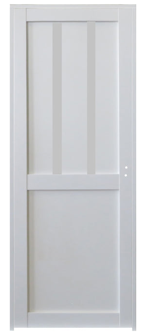 Blocco Porta Officina 2 Pannelli Bianco H204 x L83 Pannello Laterale Sinistro a Spinta + Maniglia