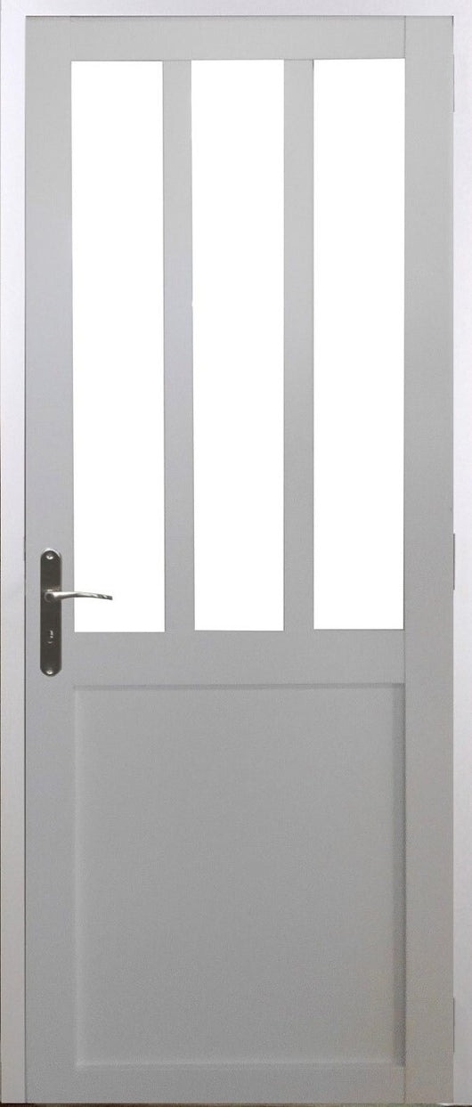 Blocco porta officina BIANCO H204 x L83 Pannello laterale destro a spinta + maniglia