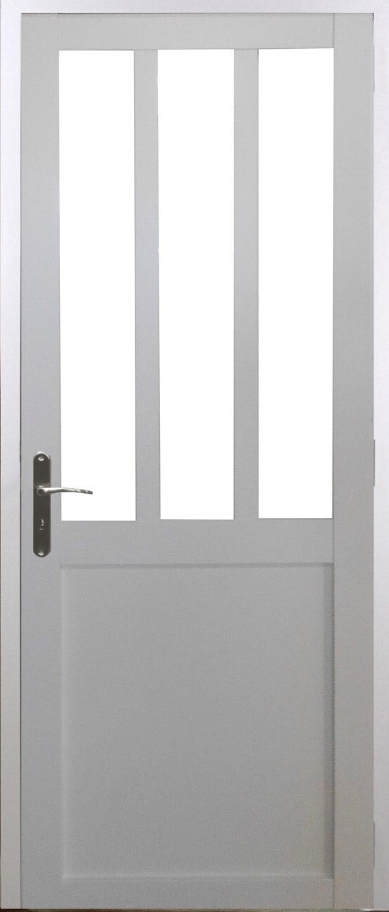 Blocco porta officina BIANCO H204 x L83 Pannello laterale destro a spinta + maniglia