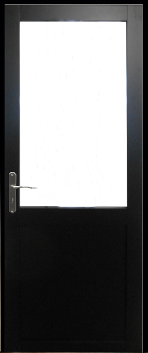 Blocco porta officina nero senza montante H204 x L83 Tabella delle dimensioni spingendo a destra