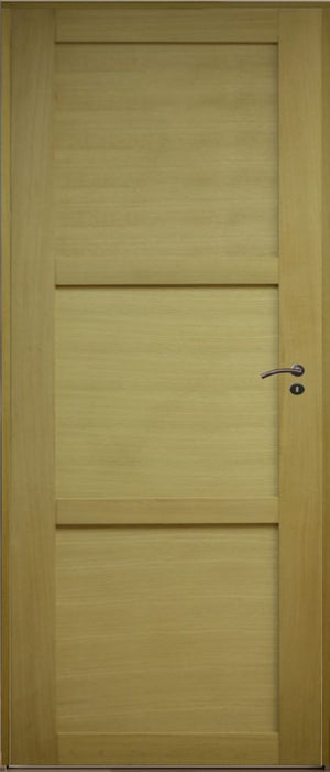 Blocco porta a 3 pannelli impiallacciatura ayous 83 Spingitore sinistro