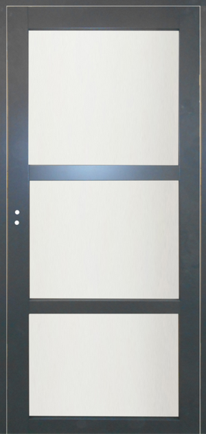 Blakeria RAL7016 Blocco porta vetrata H204 x L83 Pannello laterale a spinta destro + Maniglia