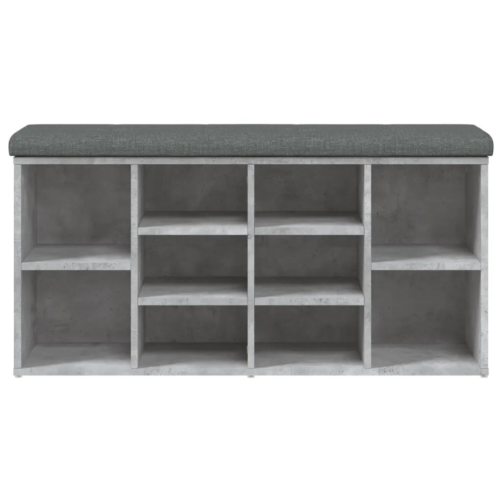 Panca Porta Scarpe-Sgabello-Panca Scarpiera Grigio Cemento 102x32x50cm Legno Multistrato 565621