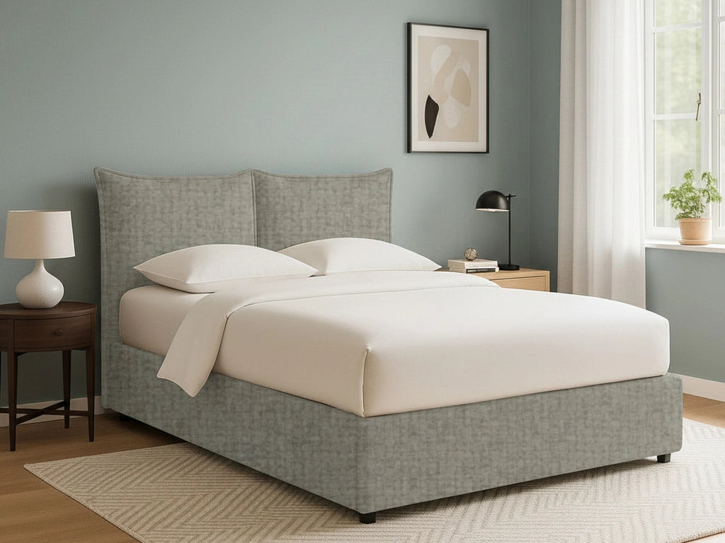 Chatteris, Letto Singolo Sfoderabile Made in Italy, Grigio