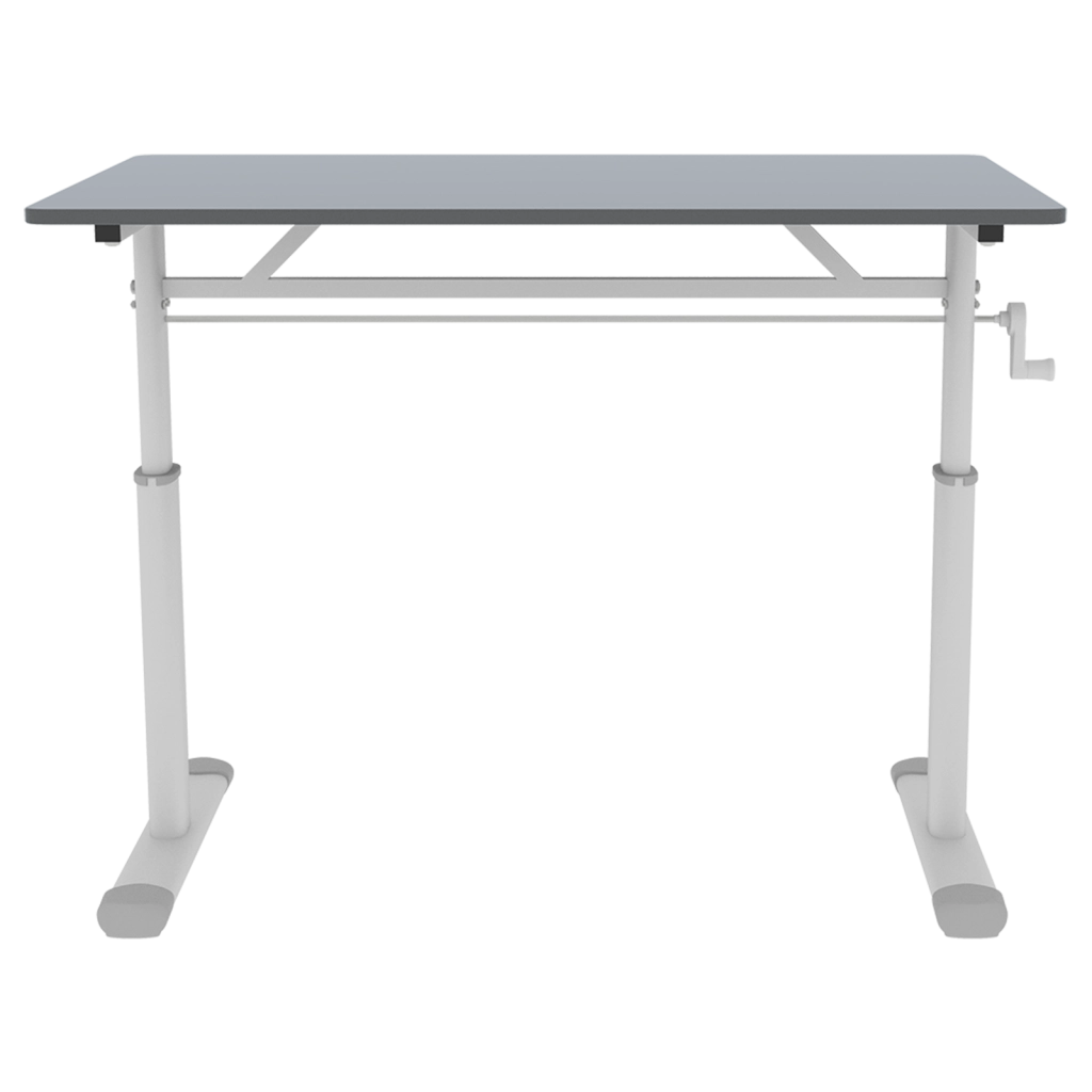 SCRIVANIA Regolabile in altezza 108x66 cm Grigio Metallo e Legno