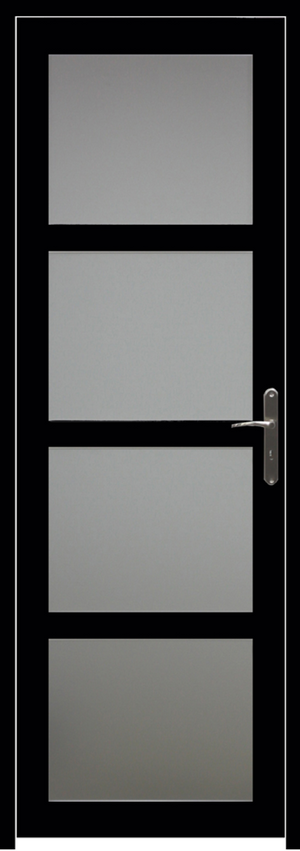 Blocco porta Telia con rivestimento nero Larghezza 73 Spinta a sinistra