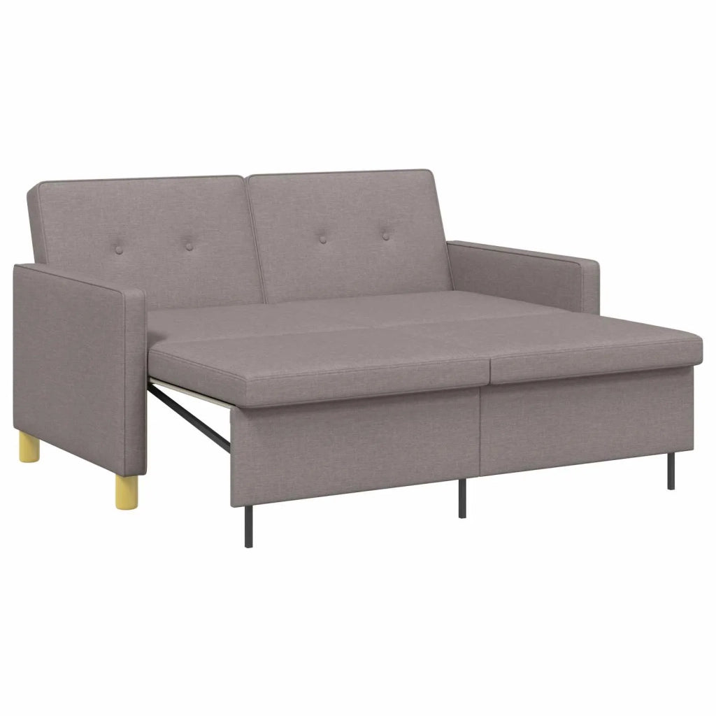Divano Letto Estraibile Tortora Tessuto