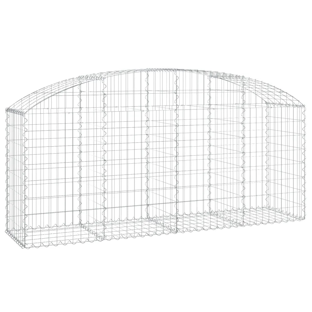 Cesto Gabbione ad Arco 200x50x80/100 cm Ferro Zincato 153474