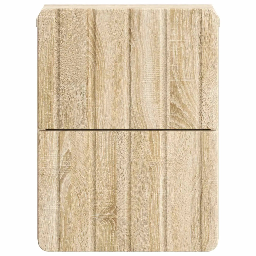 Mobiletto da notte a muro Rovere Sonoma 33 x 34,5 x 43 cm