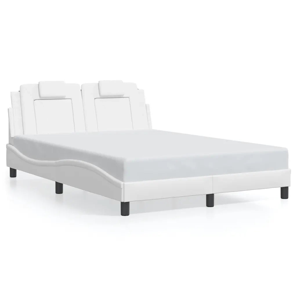 Giroletto Viana senza Materasso Bianco 140x190 cm in Similpelle