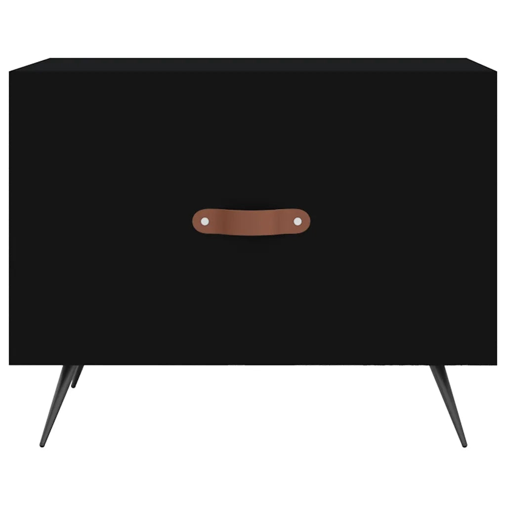 Tavolino da salotto | Tavolino da caff¨¨ | Tavolino da Soggiorno Nero 50x50x40 cm in Legno Multistrato