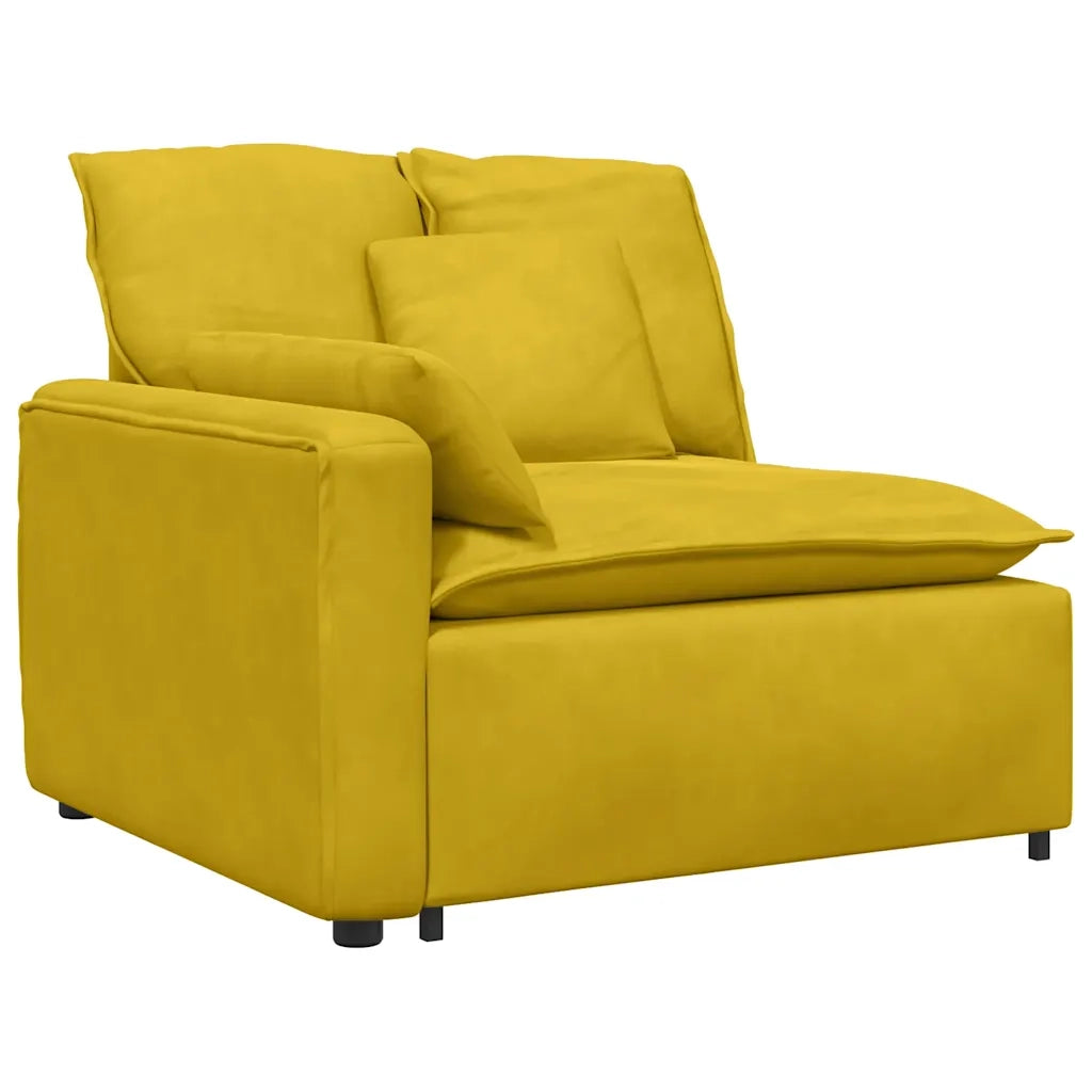 Divano Modulare con Cuscini Giallo 3321135