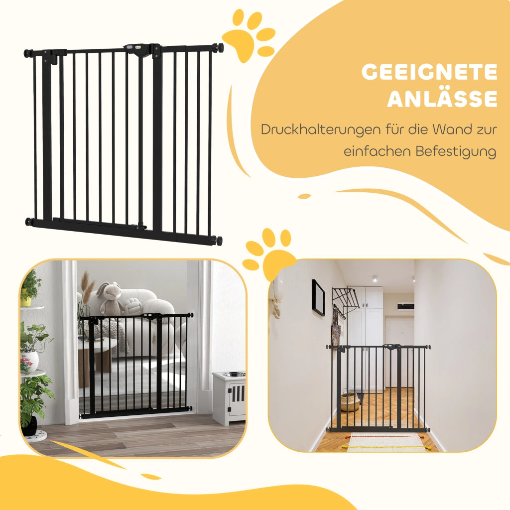 Cancello di sicurezza per cani ¨C Minimal ¨C Nero, metallo, 74-80/87-94 cm