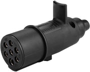 Connettore di Accoppiamento per Rimorchio - 7 Pin - 24 V - Kunststof e Messing - Adatto per Autocarri e Camper - Conforme alle Norme Europee