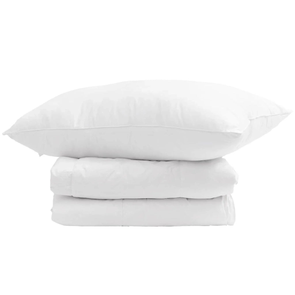 Duvet Invernale con cuscino 2 pcs Bianco Piuma d'anatra 3376326