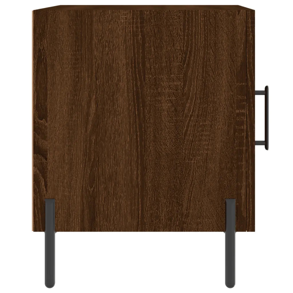 Comodini 2 pz-Set di 2 Tavolino da notte Rovere Marrone 40x40x50 cm in Legno Multistrato 751476