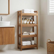 Mensola da bagno Naturale 45 x 30 x 97 cm Legno di teak solido 42024277