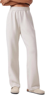Gonna larga per donne con tasche 31 pollici alta cintura pantalone da casa da viaggio casual con corda per tirare.
