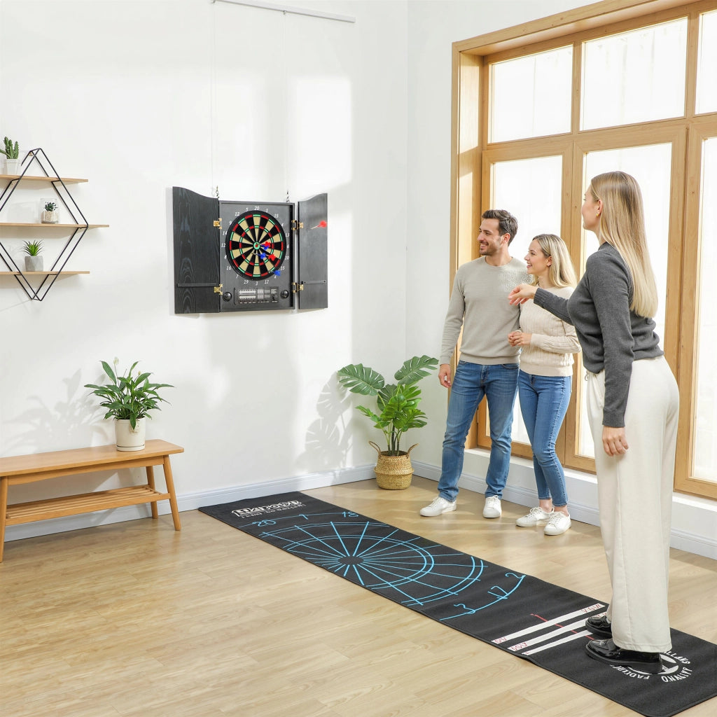 Bersaglio elettronico con freccette ¨C Zephmum ¨C 6 dardi punta morbida, 2 LED, 202 variazioni