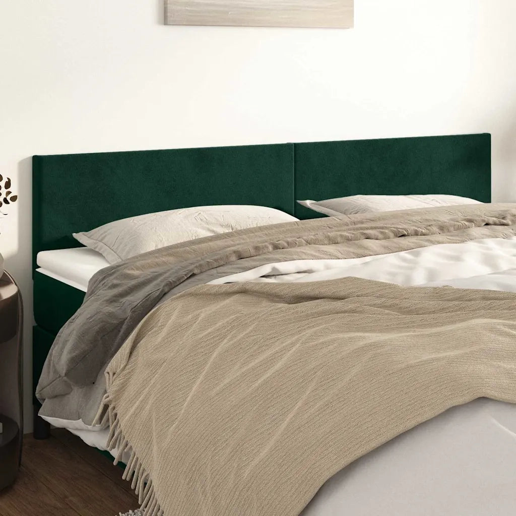 Testiera | Testata Verde Scuro 160x5x78/88 cm in Velluto