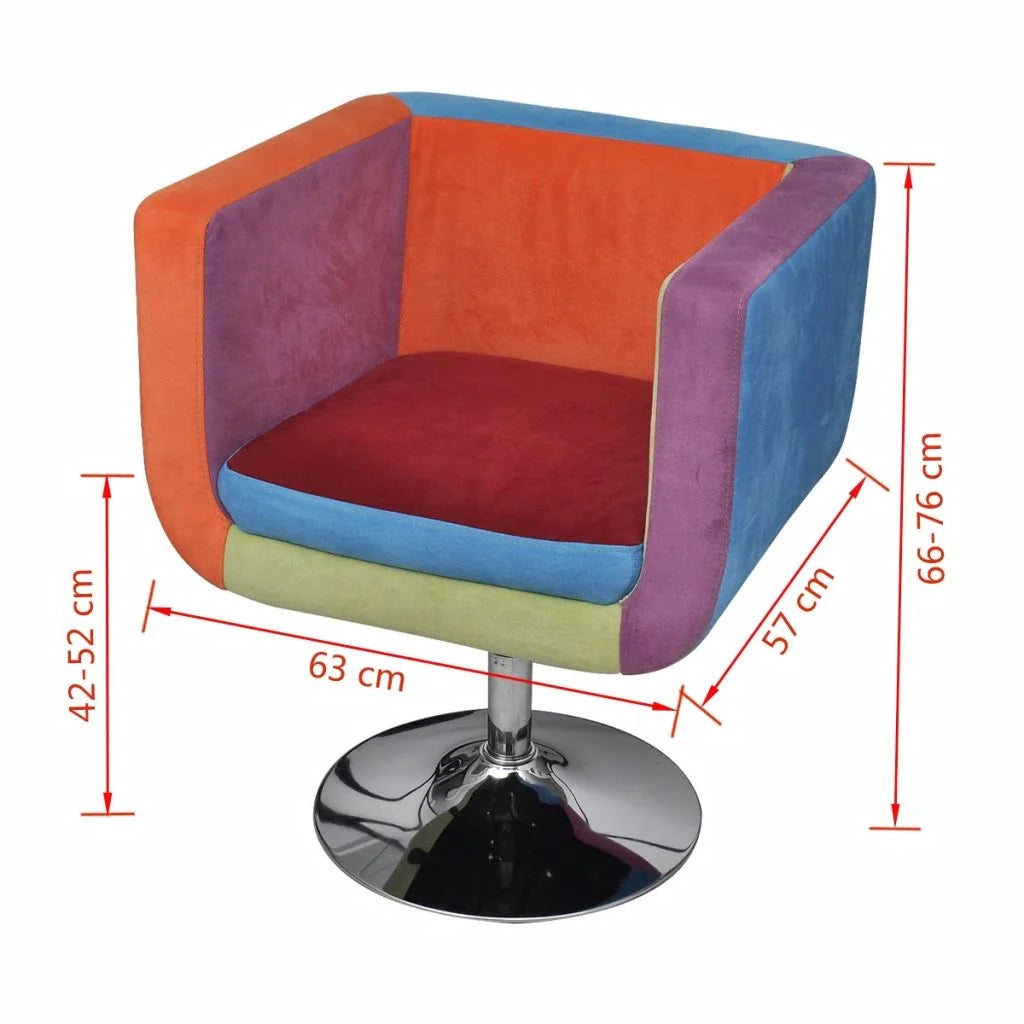 Poltroncina poltrona lounge design club divano da soggiorno con tessuto patchwork cubo 1102037/3