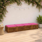Cuscini per Sedia in 4 Pezzi SOEST 4 pz 100% Poliestere Rosa 944692