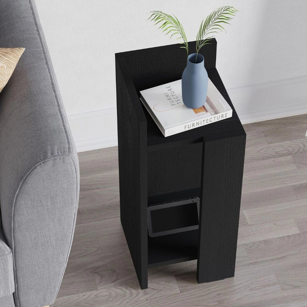 Tavolino comodino di design Elos 25x27x60h sinistro colore nero