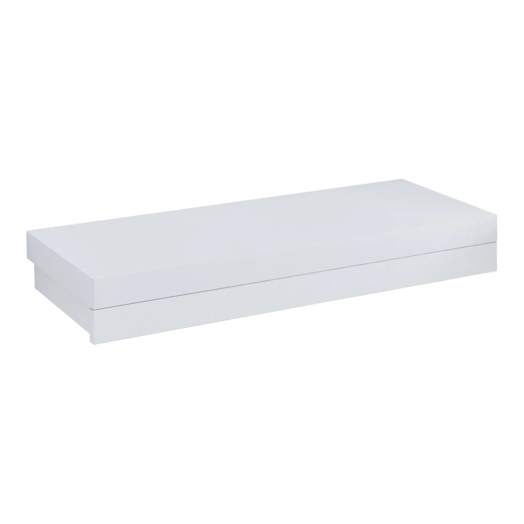 Mensola da parete con cassetto integrato 60 x 24 x 8 cm bianco 03_0007012