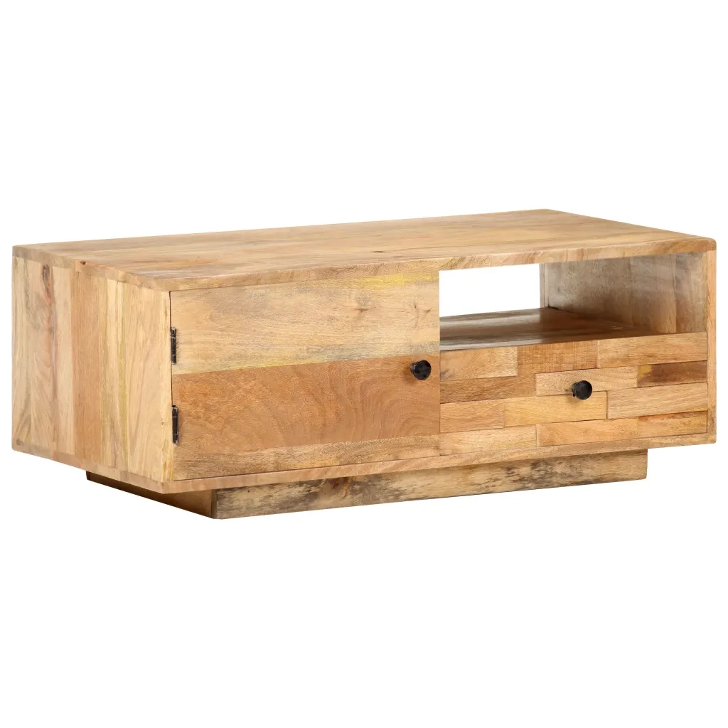 Tavolino da CaffÃ¨ 90x50x35 cm in Legno Massello di Mango cod mxl 17856