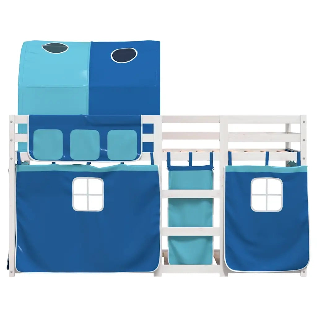 Letto a Castello senza Materasso Blu 80x200 cm Massello Pino 3283992