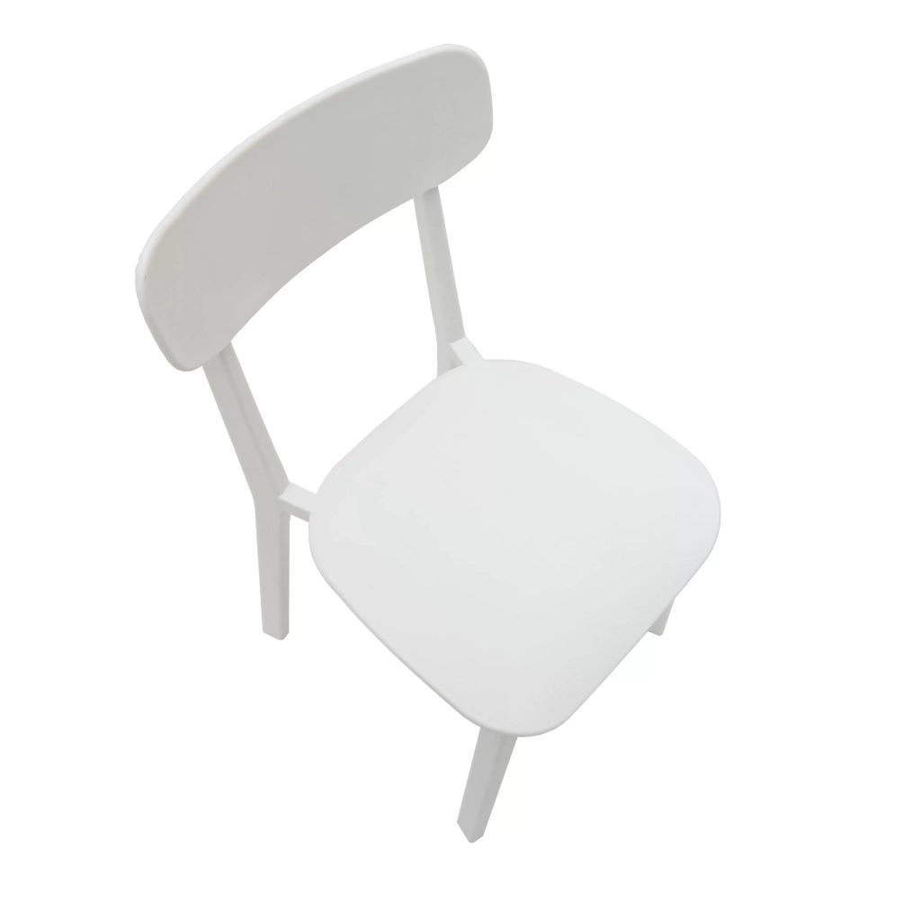 Set 4 sedie in polipropilene bianco misure l.42 h.70 p.50 hs.46