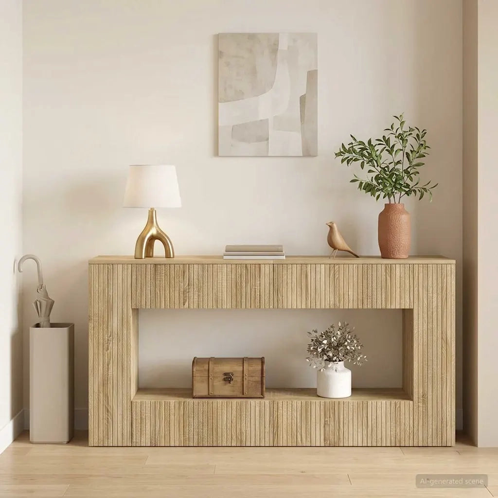 Tavolo consolle Rigato Rovere Sonoma 155 x 29 x 74 cm