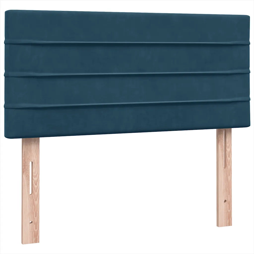 Giroletto a Molle con Materasso Blu Scuro 80x220 cm Velluto 3316333