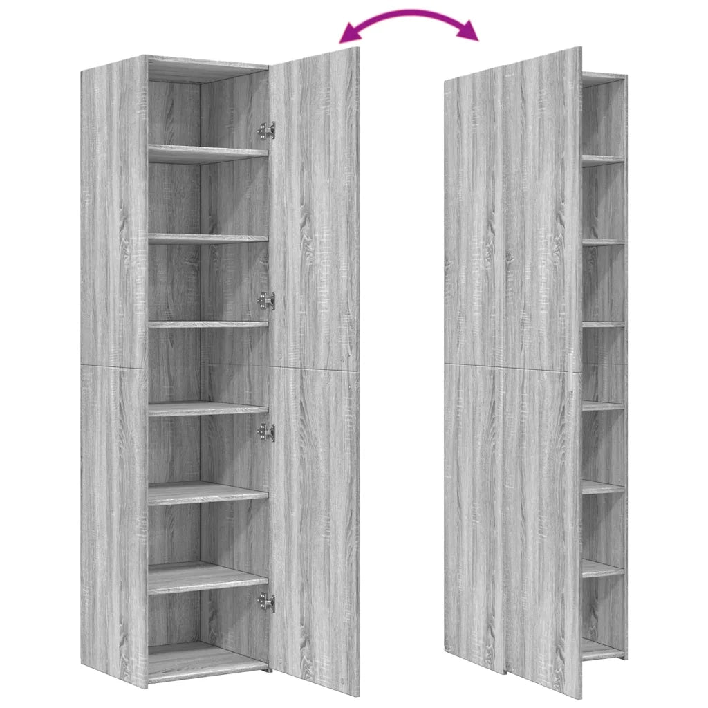 Credenza Grigio Sonoma 45x42,5x185 cm in Legno Ingegnerizzato 3281411