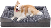 Sedia per Cane Grande, Ortopedica, Base Rimovibile e Lavabile con Bracciali, Impermeabile Interno, Cuscino per Cane XXL, Cesta per Cane, Orli Elevati, Fondino Antiscivolo, Cane, Grigio